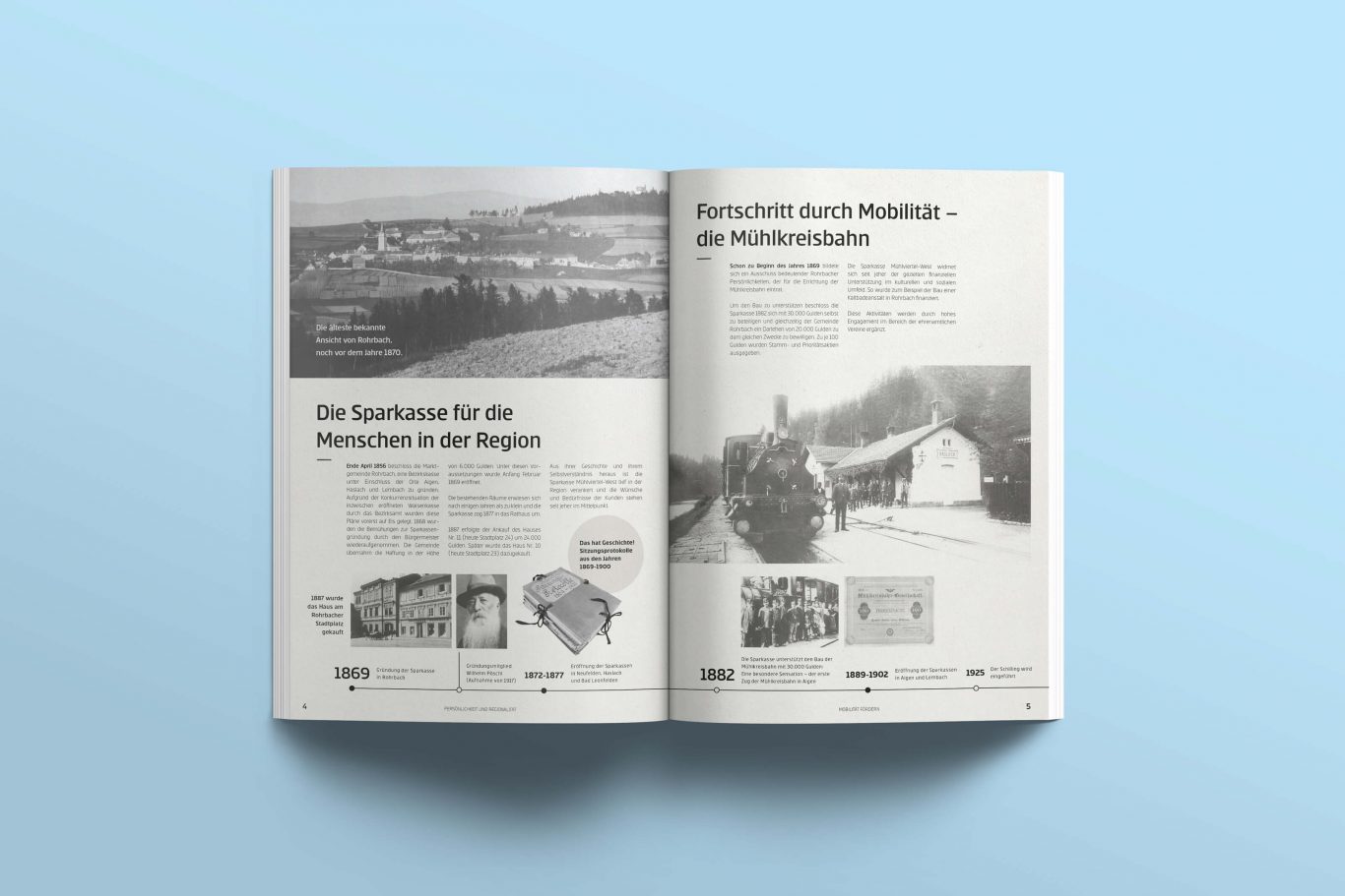 Sparkasse Mühlviertel-West Jubiläumszeitung Geschichte